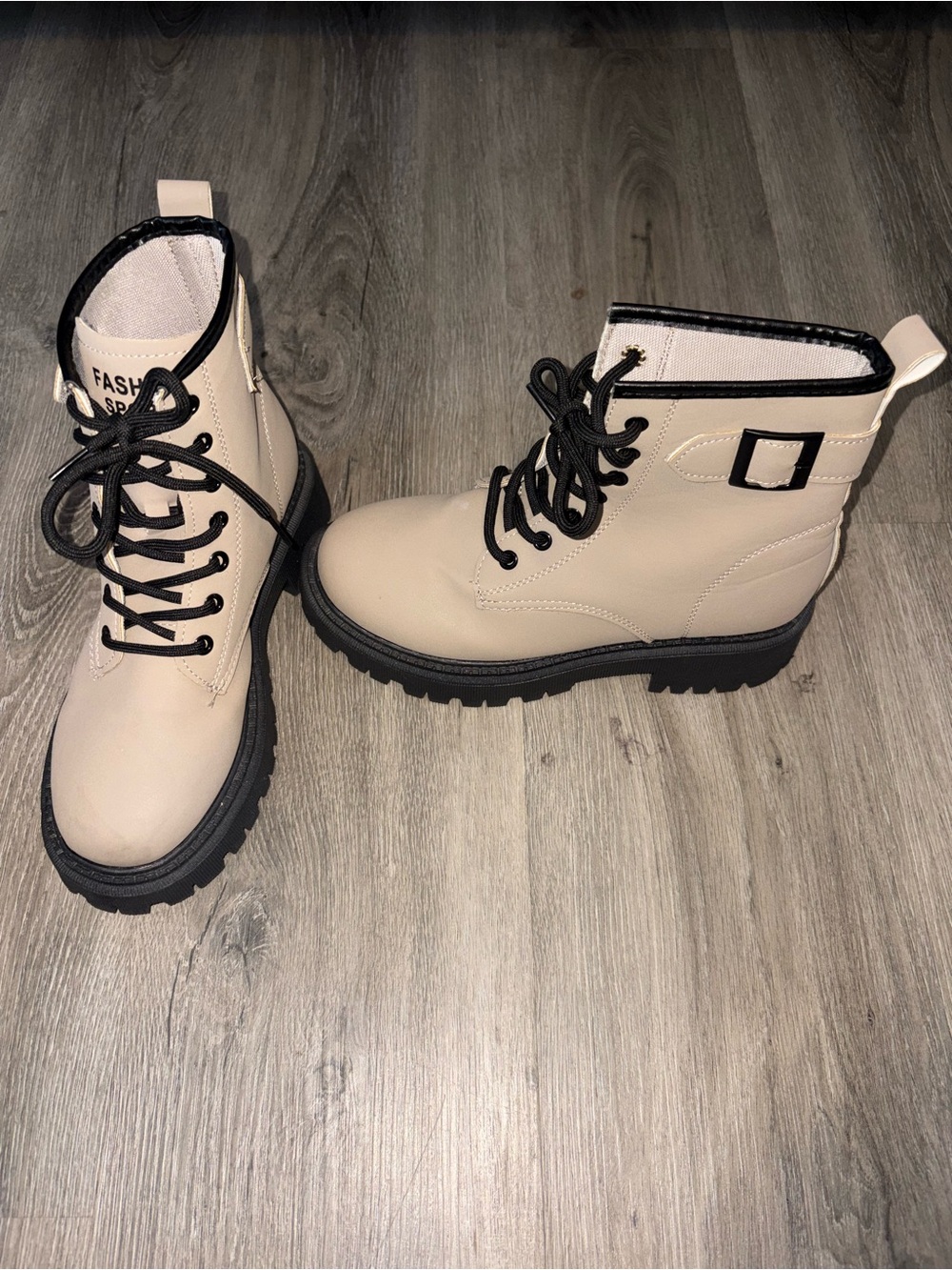 Cream Boots